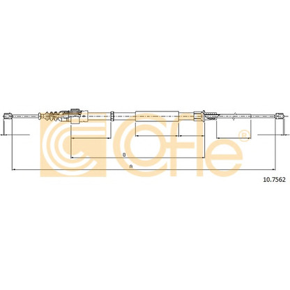 Photo Cable, parking brake COFLE 107562