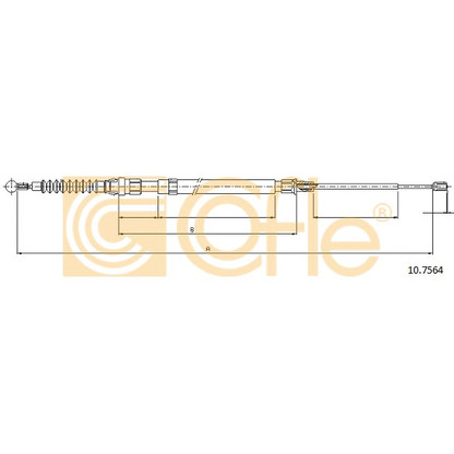 Photo Cable, parking brake COFLE 107564