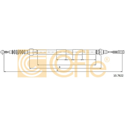 Foto Cable de accionamiento, freno de estacionamiento COFLE 107622