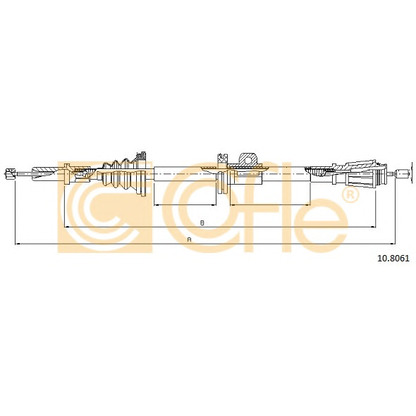 Photo Cable, parking brake COFLE 108061