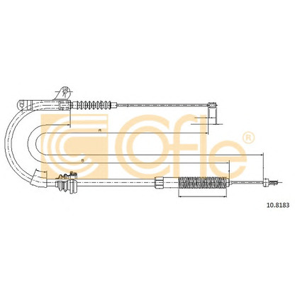 Photo Cable, parking brake COFLE 108183