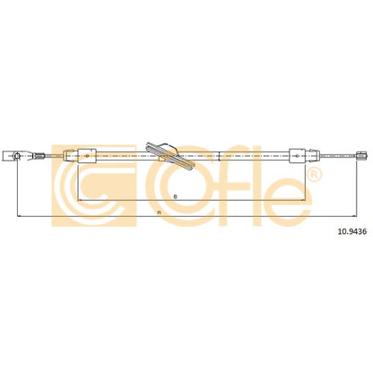 Foto Cable de accionamiento, freno de estacionamiento COFLE 109436