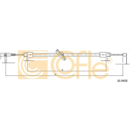 Photo Cable, parking brake COFLE 109458