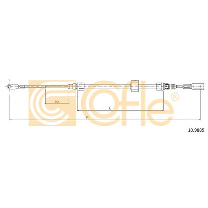 Photo Cable, parking brake COFLE 109885