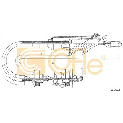 Foto Cable de accionamiento, accionamiento del embrague COFLE 113013
