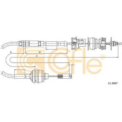 Foto Cable de accionamiento, accionamiento del embrague COFLE 113067