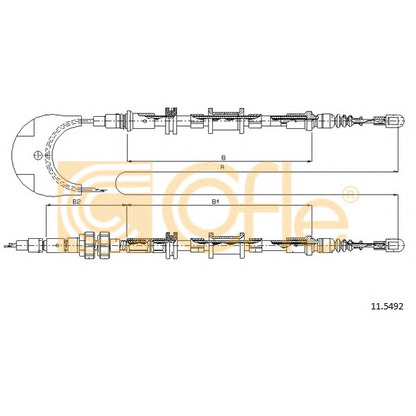 Photo Cable, parking brake COFLE 115492