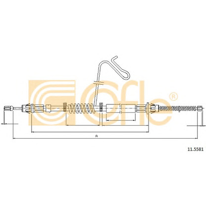 Photo Cable, parking brake COFLE 115581