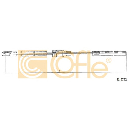 Foto Cable de accionamiento, freno de estacionamiento COFLE 115752