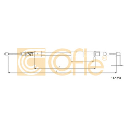 Photo Cable, parking brake COFLE 115758