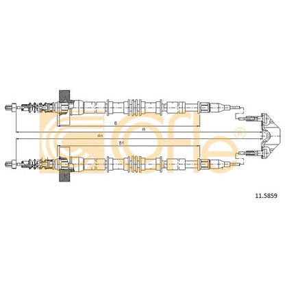 Photo Cable, parking brake COFLE 115859