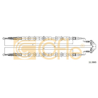 Foto Cable de accionamiento, freno de estacionamiento COFLE 115865