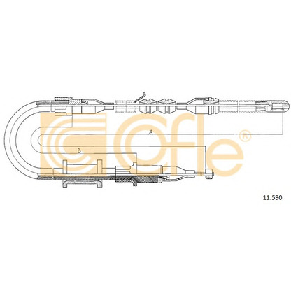 Photo Cable, parking brake COFLE 11590