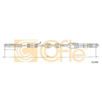 Фото Трос, стояночная тормозная система COFLE 11592