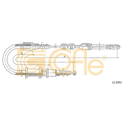 Foto Cable de accionamiento, freno de estacionamiento COFLE 115931