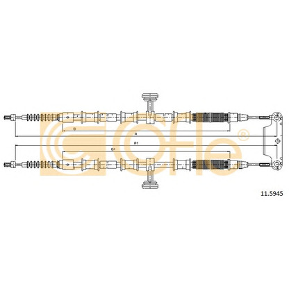 Foto Cable de accionamiento, freno de estacionamiento COFLE 115945