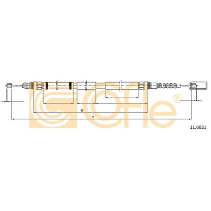 Photo Cable, parking brake COFLE 116021