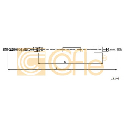 Foto Cable de accionamiento, freno de estacionamiento COFLE 11603