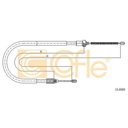 Photo Cable, parking brake COFLE 116583