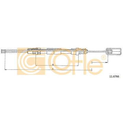 Photo Cable, parking brake COFLE 116766