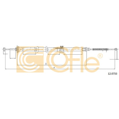 Foto Cable de accionamiento, freno de estacionamiento COFLE 120733
