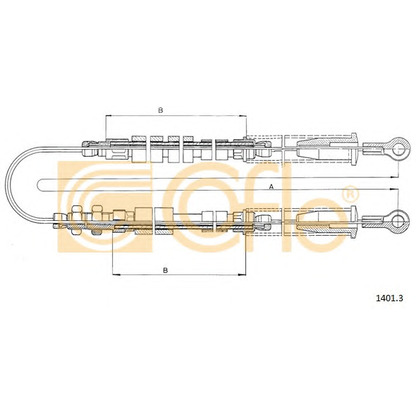 Photo Cable, parking brake COFLE 14013