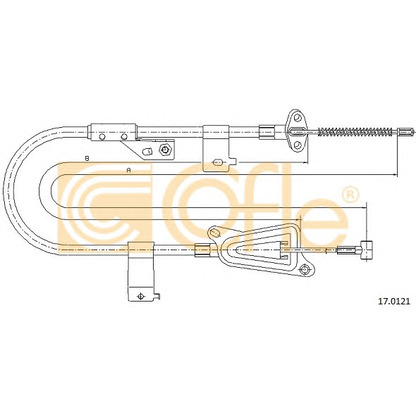 Photo Cable, parking brake COFLE 170121