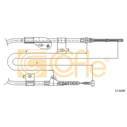 Photo Cable, parking brake COFLE 170240