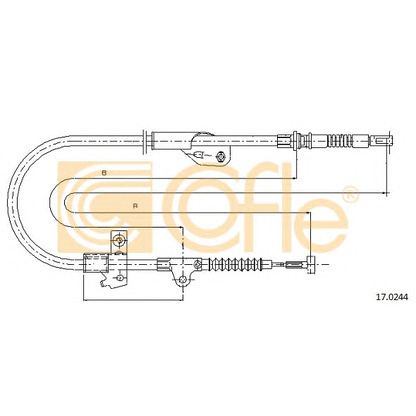 Foto Cable de accionamiento, freno de estacionamiento COFLE 170244