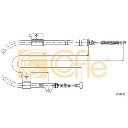 Photo Cable, parking brake COFLE 170332