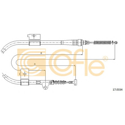 Photo Cable, parking brake COFLE 170334