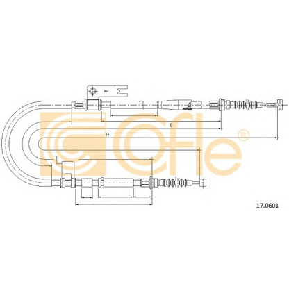 Foto Cable de accionamiento, freno de estacionamiento COFLE 170601
