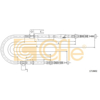 Foto Cable de accionamiento, freno de estacionamiento COFLE 170602