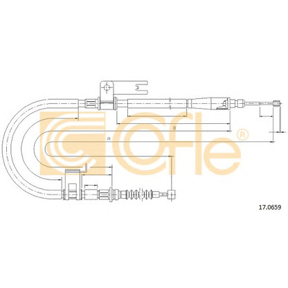 Photo Cable, parking brake COFLE 170659