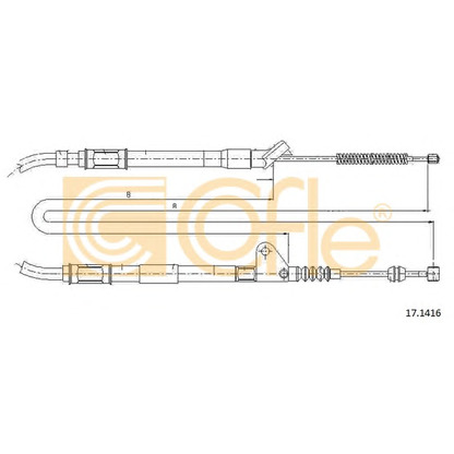 Photo Cable, parking brake COFLE 171416