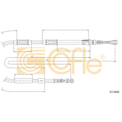 Photo Cable, parking brake COFLE 171424