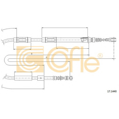 Photo Cable, parking brake COFLE 171440