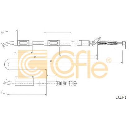 Photo Cable, parking brake COFLE 171446