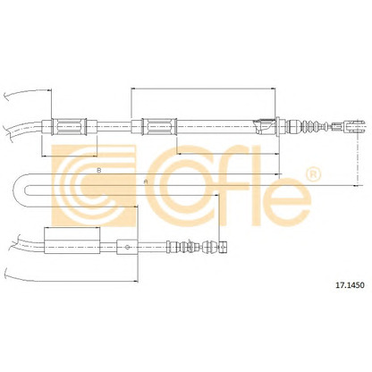 Photo Cable, parking brake COFLE 171450