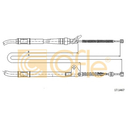 Photo Cable, parking brake COFLE 171467