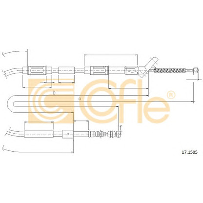 Photo Cable, parking brake COFLE 171505