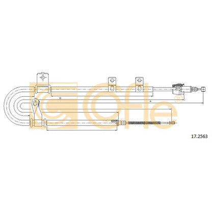 Photo Cable, parking brake COFLE 172563