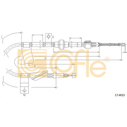 Photo Cable, parking brake COFLE 174015