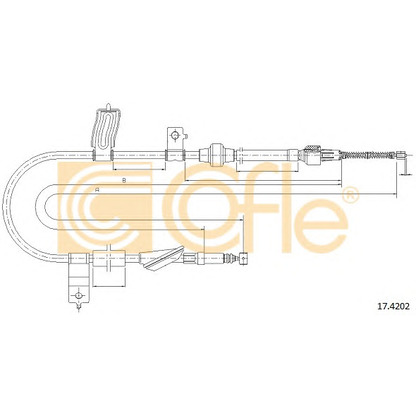 Foto Cable de accionamiento, freno de estacionamiento COFLE 174202