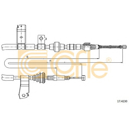 Photo Cable, parking brake COFLE 174230