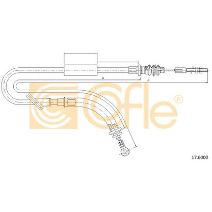 Photo Cable, parking brake COFLE 176000