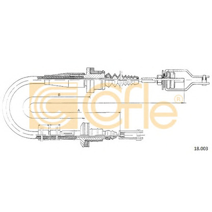Photo Tirette à câble, commande d'embrayage COFLE 18003