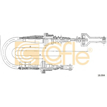 Foto Cable de accionamiento, accionamiento del embrague COFLE 18004