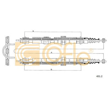 Photo Cable, parking brake COFLE 4312