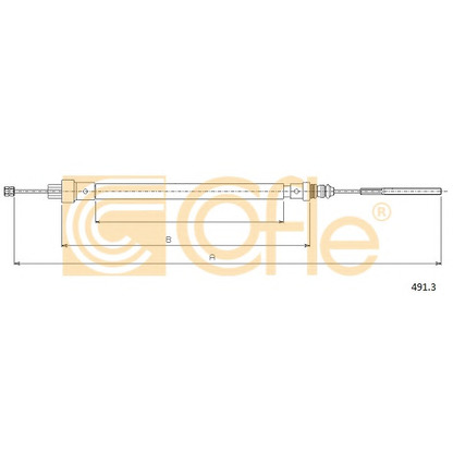 Photo Cable, parking brake COFLE 4913